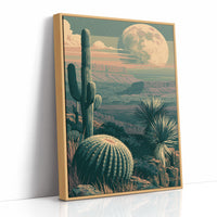 Desert Garden Under Moonrise
