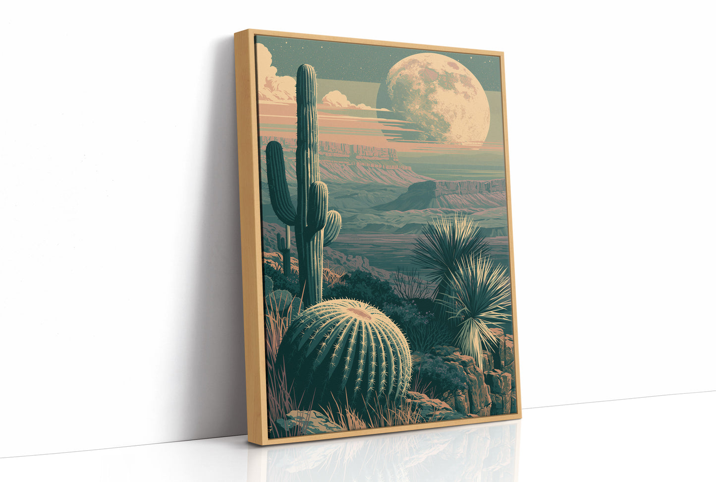 Desert Garden Under Moonrise