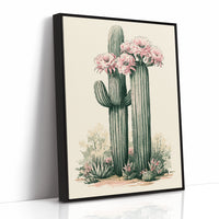 Pink Blossom Saguaro Pair