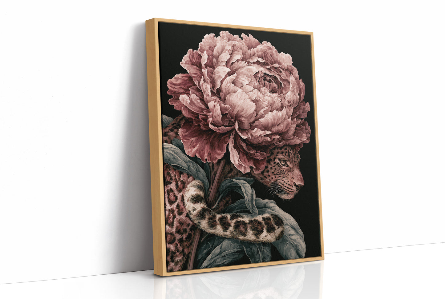 Leopard Beneath the Peony