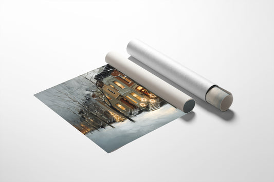 Warm Lights on a Winter Street