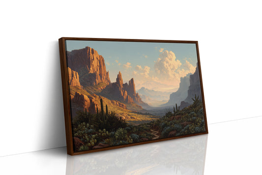 Ancient Mesas Bathe In Sunset