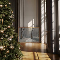 Silent Snow Traces River's Path