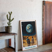 We Used to Live There – Surreal Earth from Afar, Thought-Provoking Wall Art