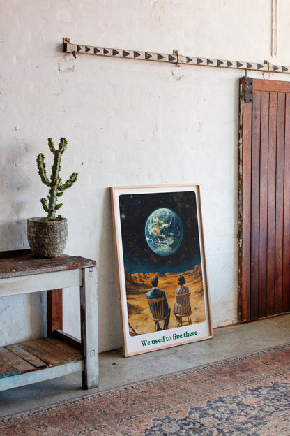 We Used to Live There – Surreal Earth from Afar, Thought-Provoking Wall Art