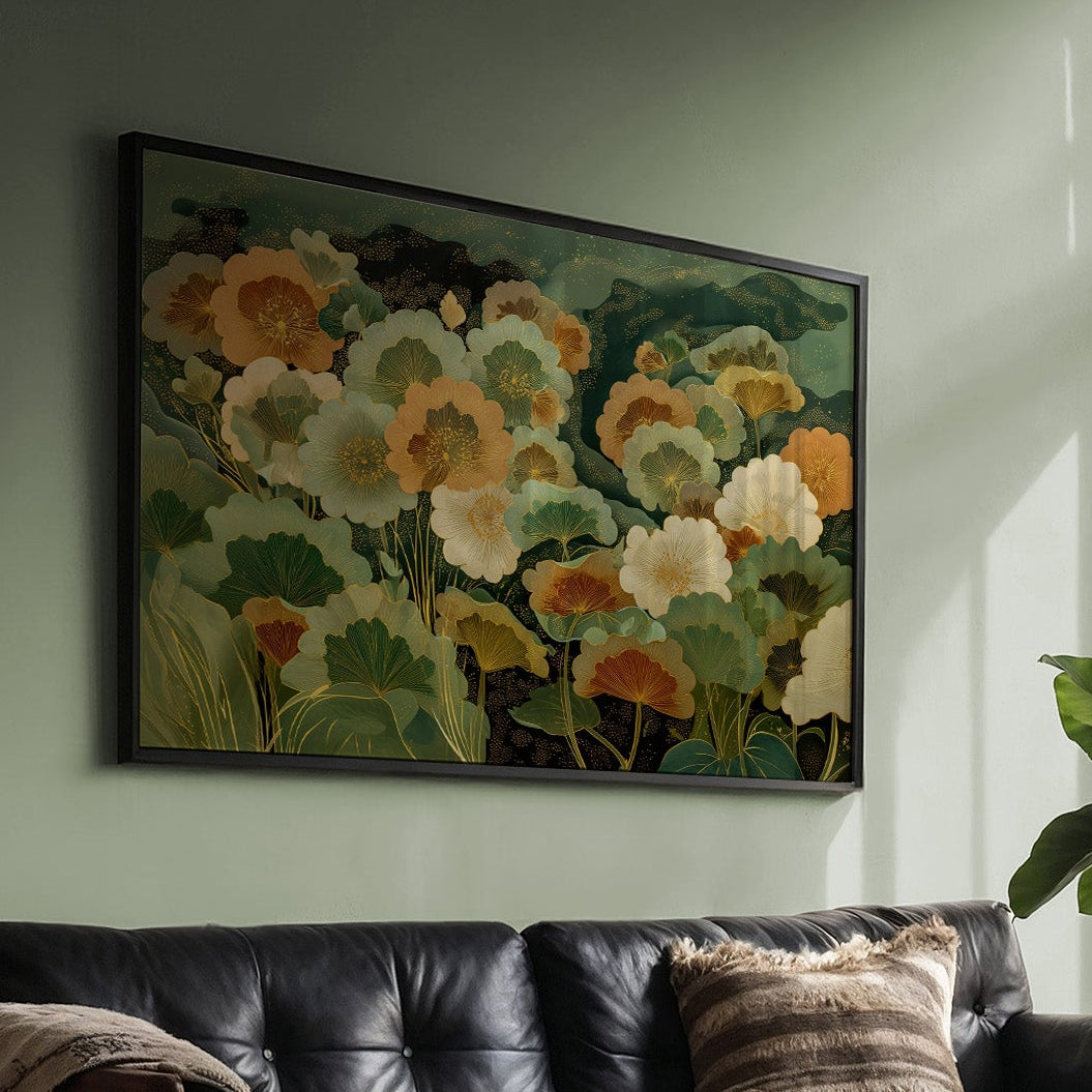 Sunlit Poppies Dance In Jade