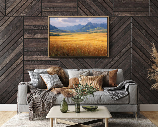 Wheat Fields Bow To Mountain Kings