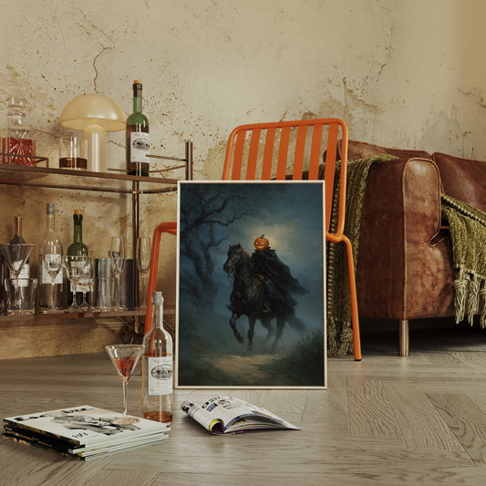 Headless Horseman Gothic Canvas Print - Enigmatic Wall Art - Gallery Canvas image 2