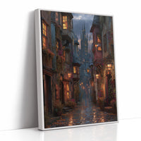 Lanterns Guide The Cobbled Path