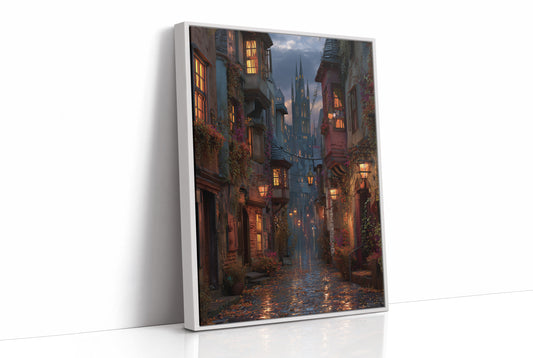 Lanterns Guide The Cobbled Path