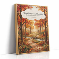 Though I Walk Through the Valley: Autumn Forest Bridge