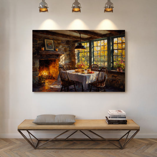 Autumn Feasts By Firelight Glow
