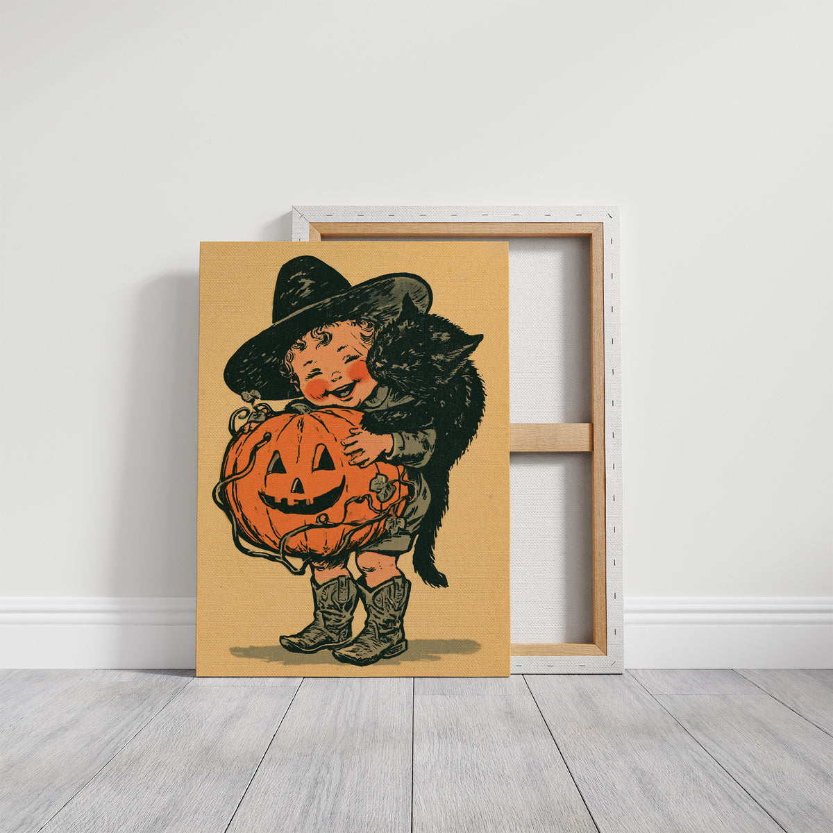 Vintage Halloween Child Pumpkin