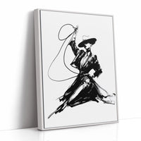 Noir Elegance: Brushstrokes in Motion