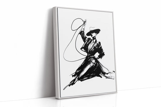 Noir Elegance: Brushstrokes in Motion