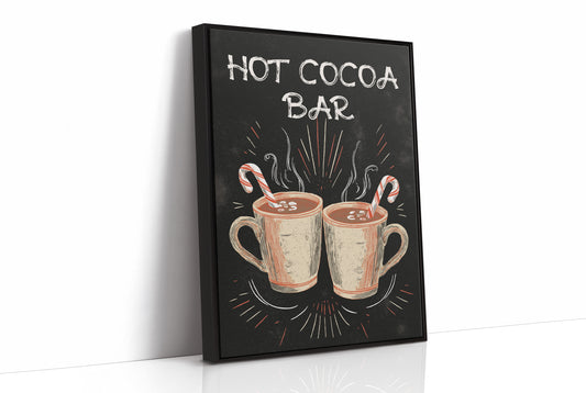 Chalkboard Comfort: Steaming Mugs Await