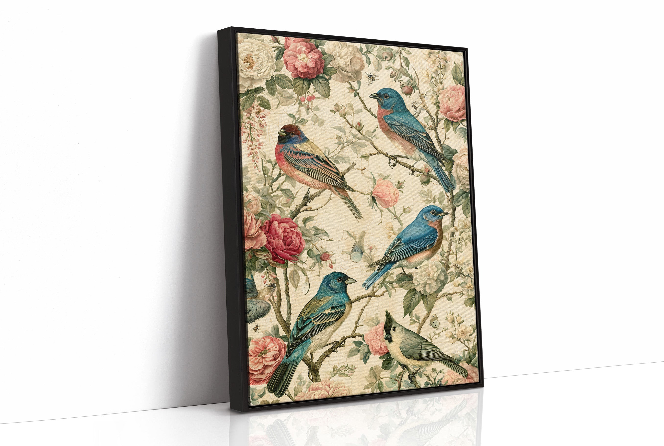 Songbirds and Roses — Garden Chinoiserie Bird Print