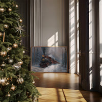 Steam Rises Through Winter's Quiet Forest