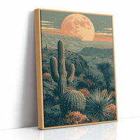 Coral Moon Over the Canyon