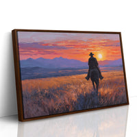 Lone Rider Meets Crimson Sky