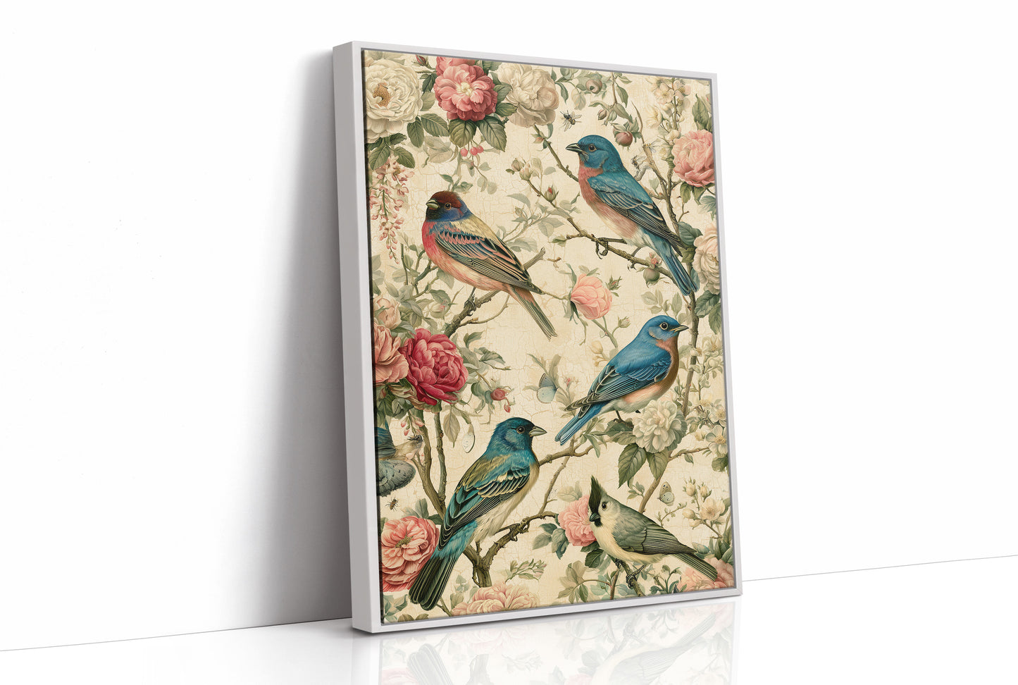 Songbirds and Roses — Garden Chinoiserie Bird Print