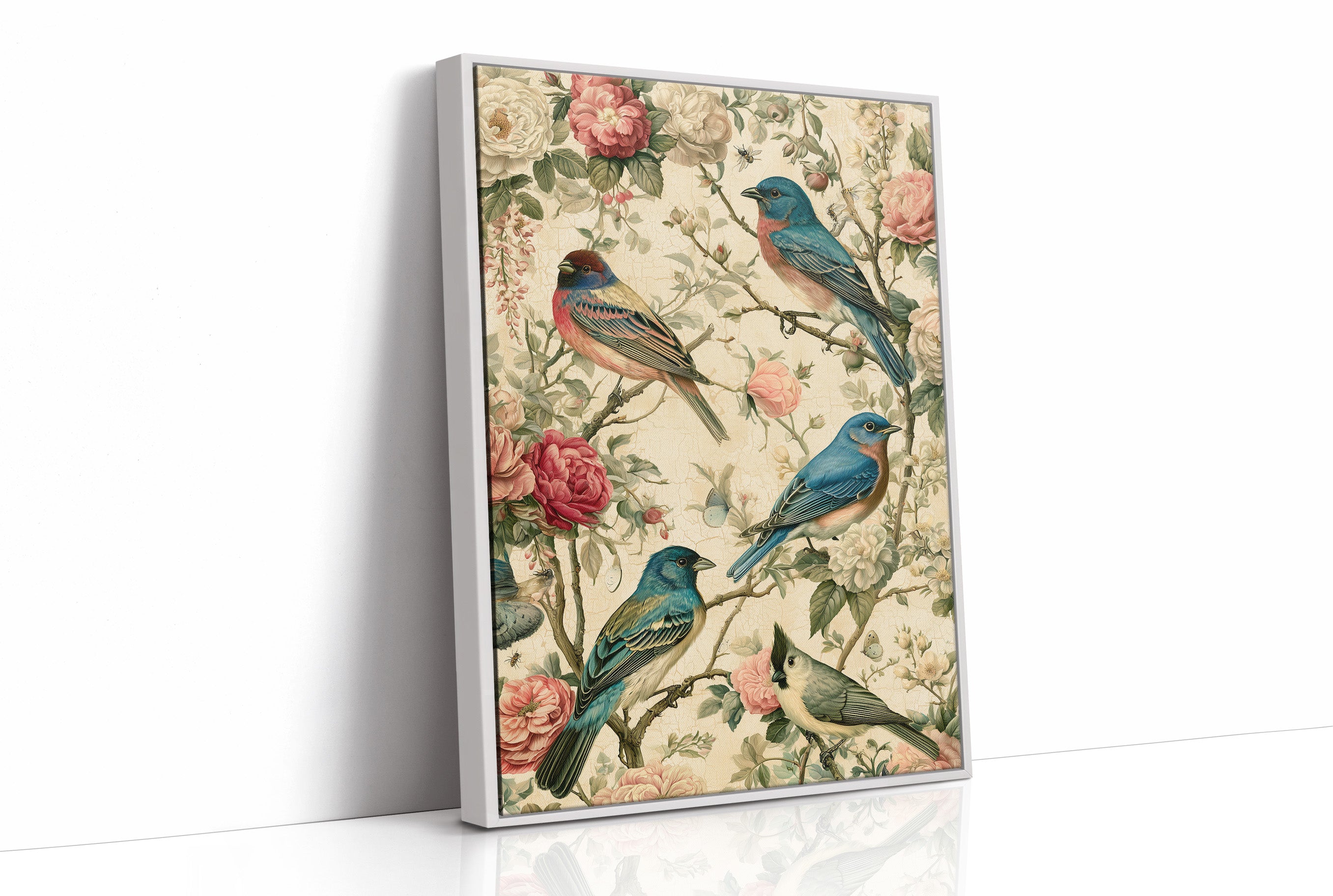 Songbirds and Roses — Garden Chinoiserie Bird Print
