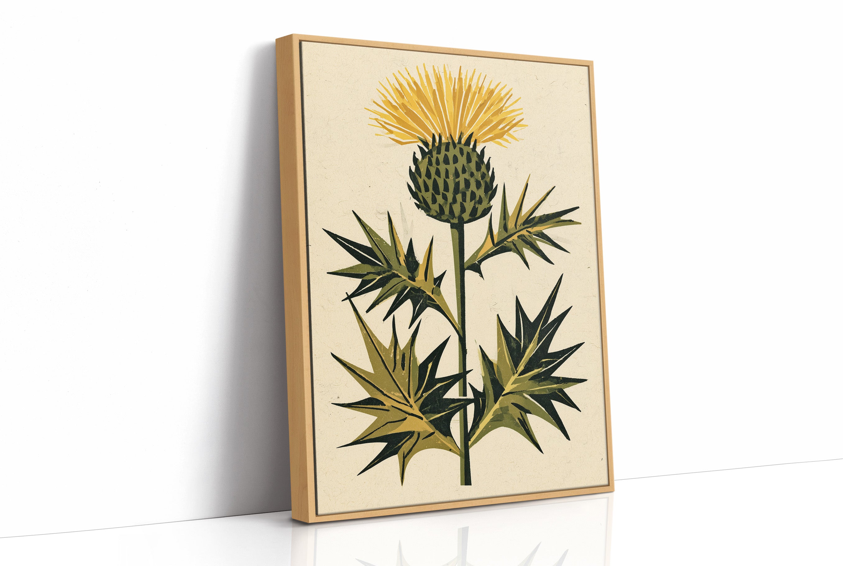 Golden Thistle in Bloom