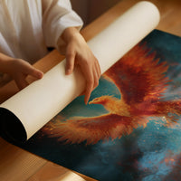 Flame Wings Against Midnight Sky