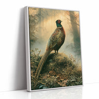Pheasant at Dawn — Golden Mist Autumn Painting