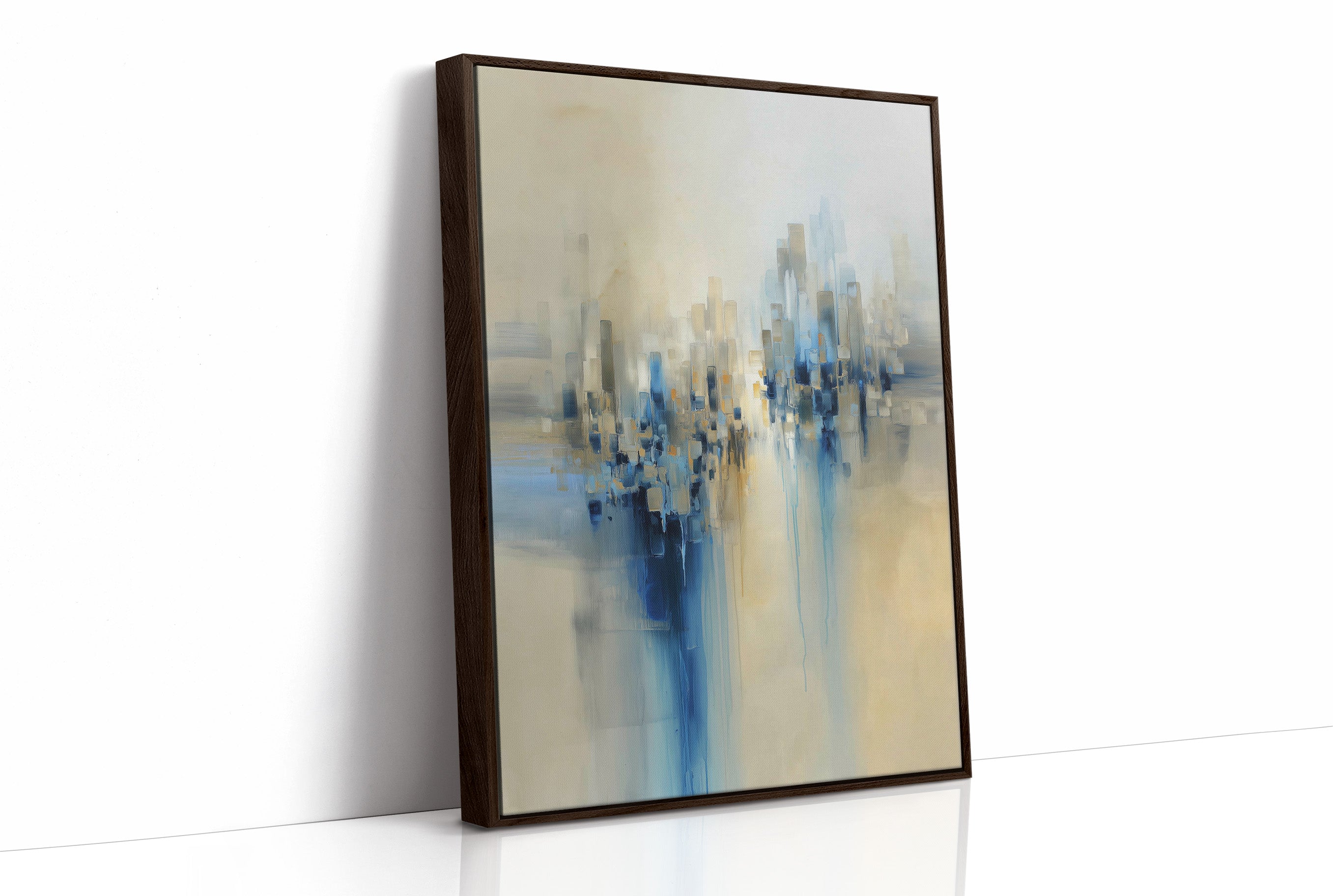 City Reflections In Blue Light