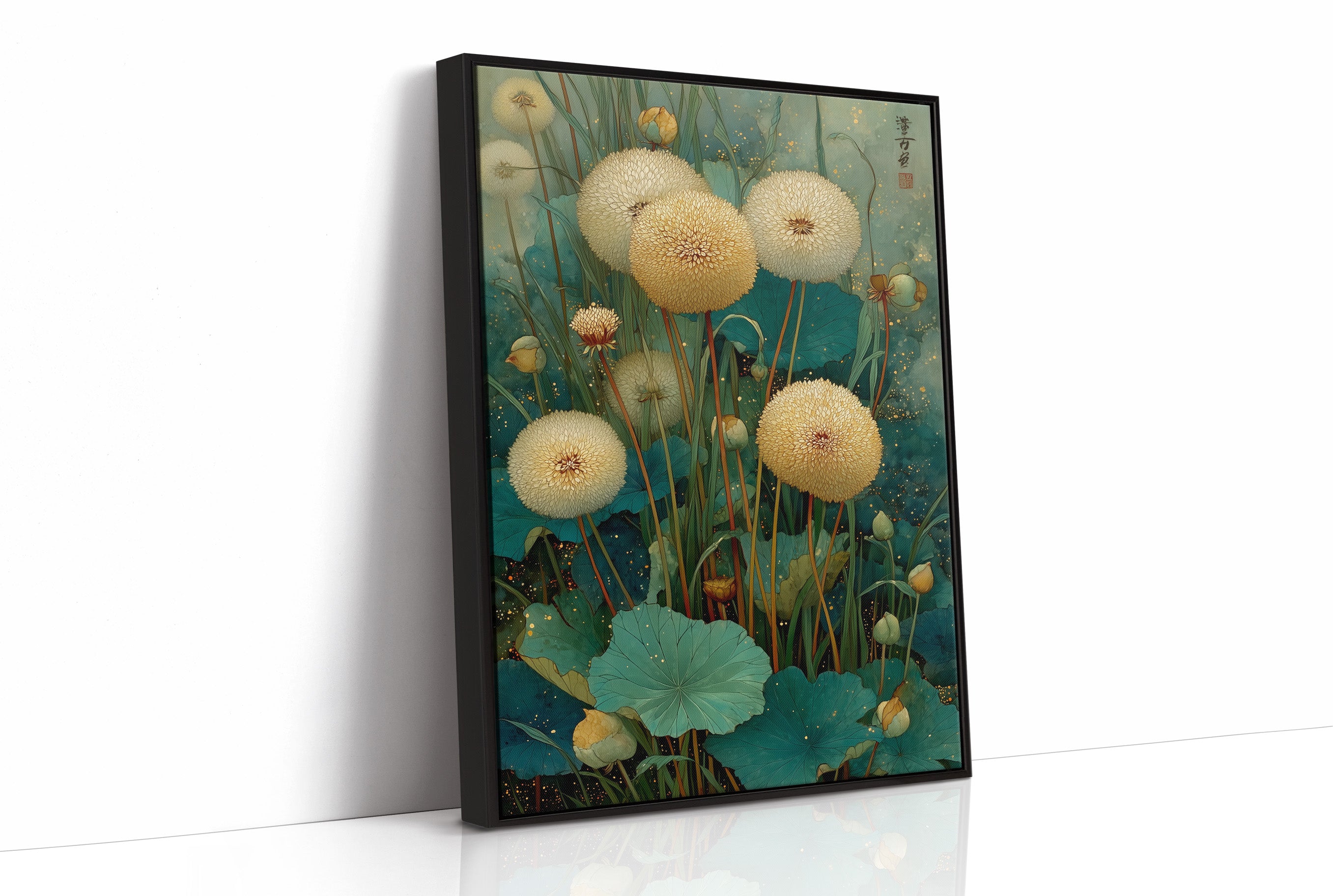 Dandelions Dance In Jade Waters