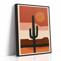 Minimalist Saguaro Sunset Silhouette