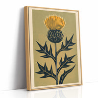 Thistle Woodblock Silhouette