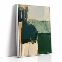 Forest Green Abstract Drip Study