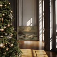 Winter Magic Crosses Moonlit Stream