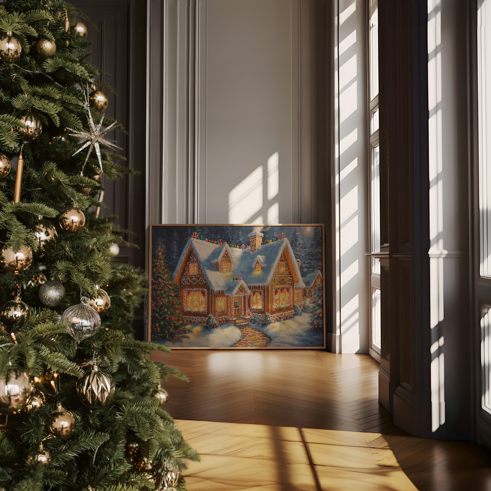 Frosted Gingerbread Glows At Midnight