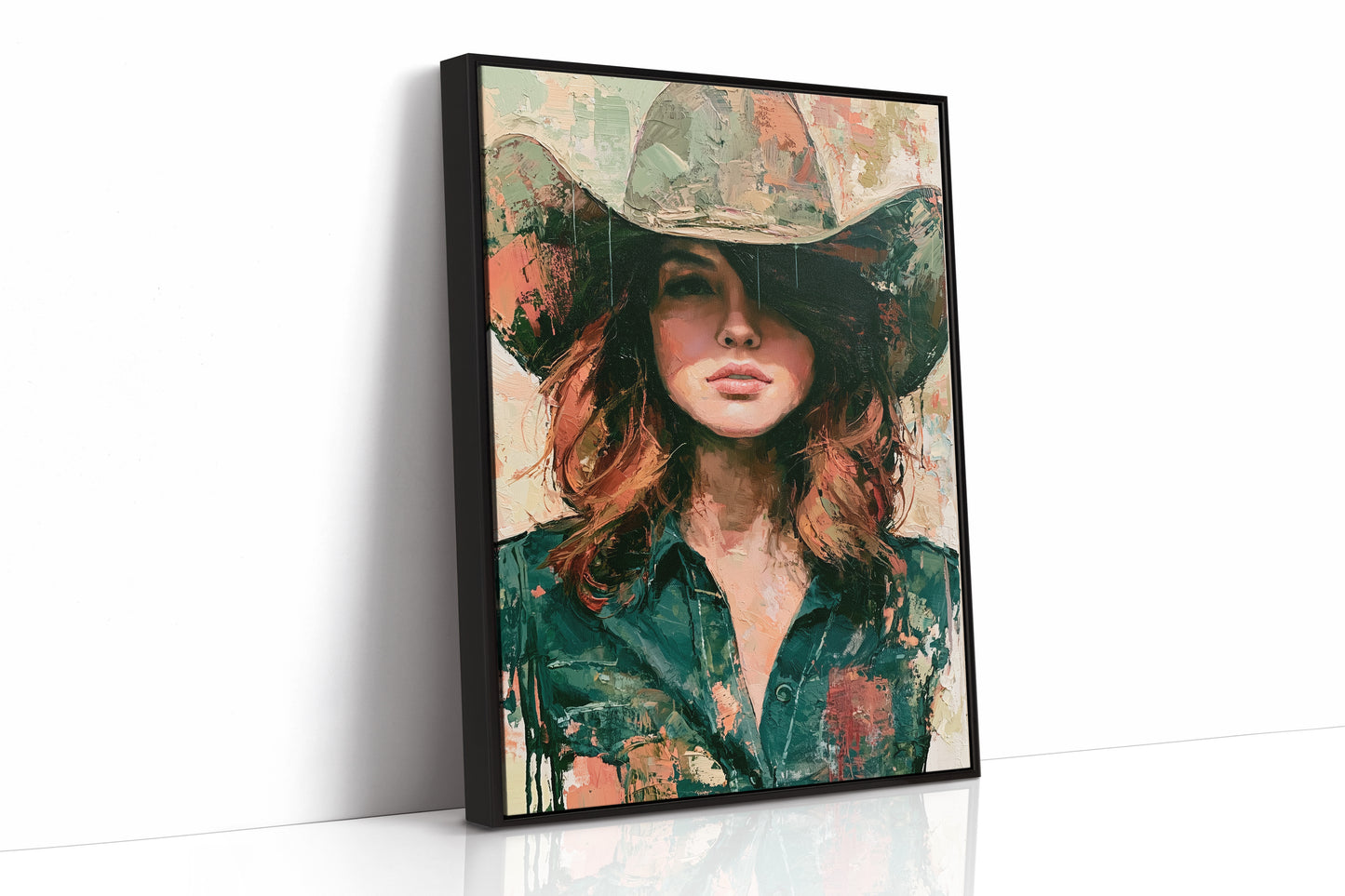 Sage Hat, Coral Light, Steady Gaze