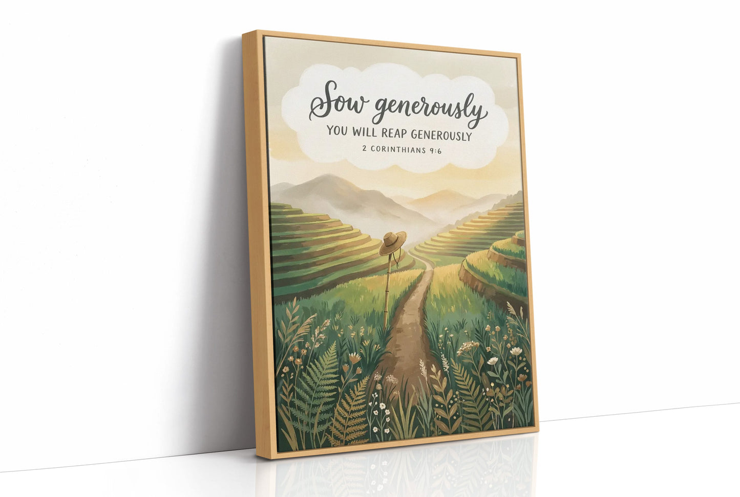 Sow Generously: Terraced Rice Field Path