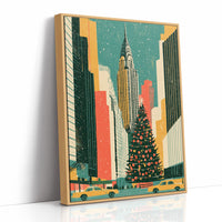NYC Skyline Christmas Glow