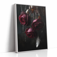 Crimson Blooms Against Midnight Sky
