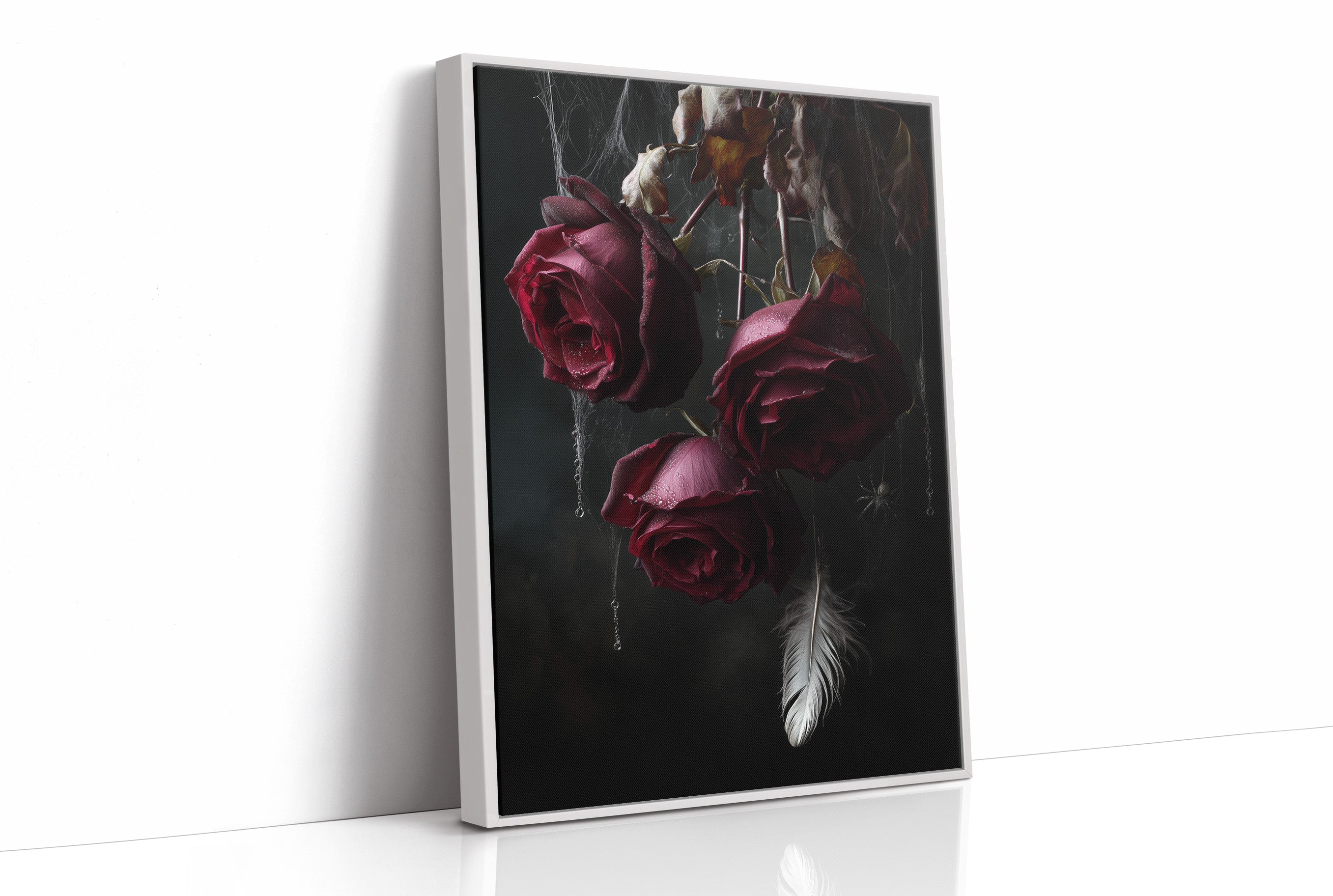 Crimson Blooms Against Midnight Sky