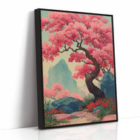 Cherry Blossoms Dance Above Mountains