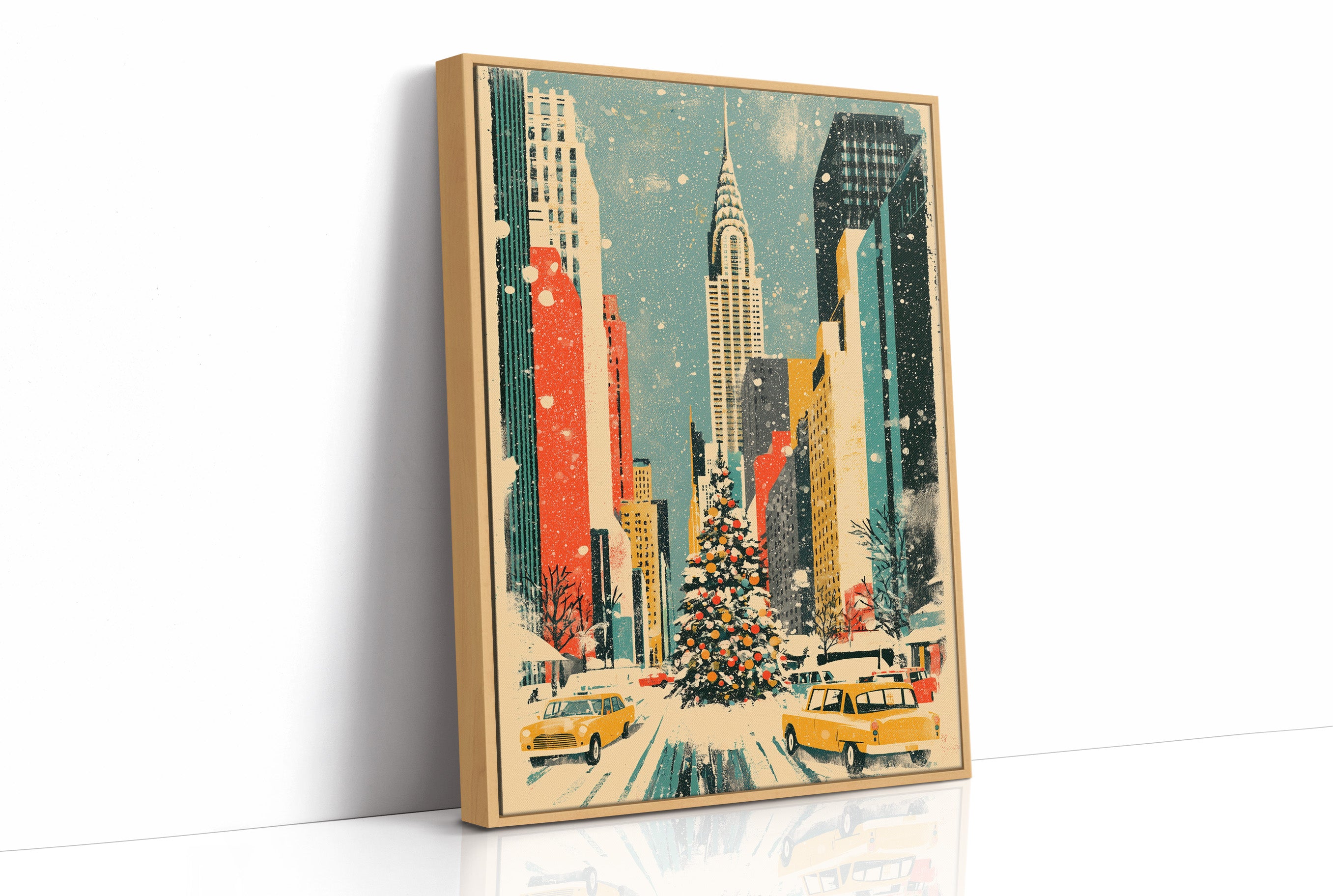 Snowy Chrysler Building Night