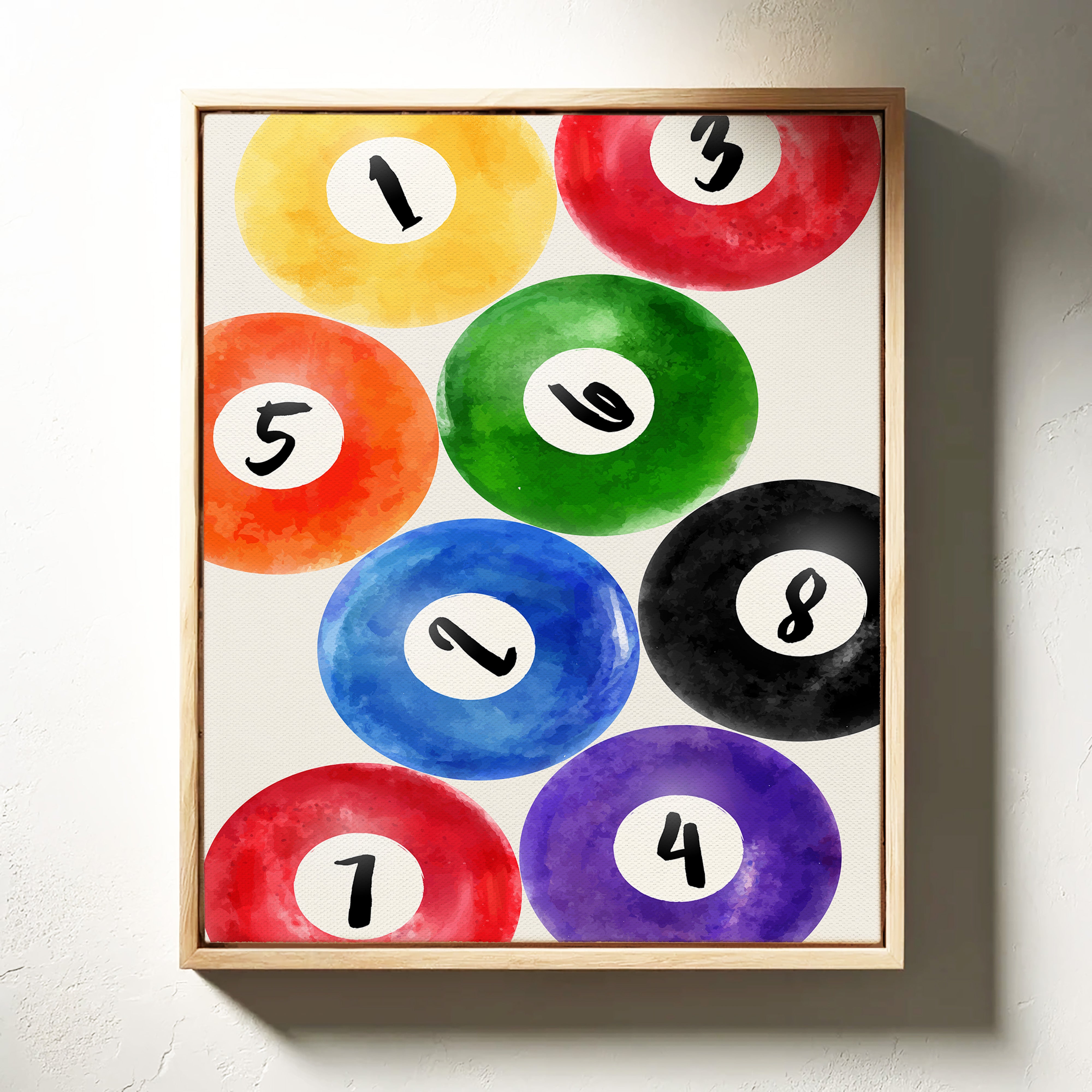 Lucky Numbers Dance In Watercolor