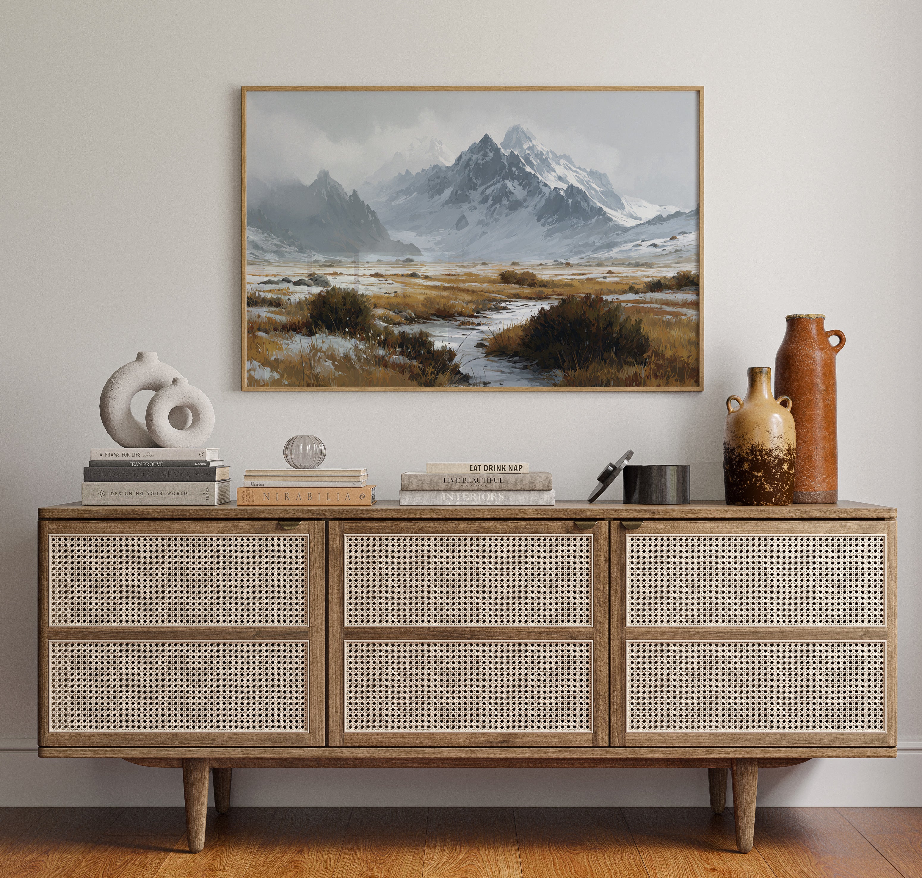 Winter Grasses Dance Below Peaks