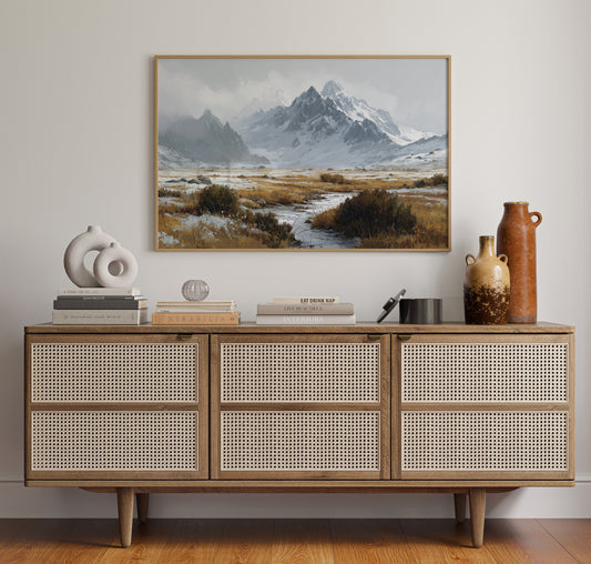 Winter Grasses Dance Below Peaks
