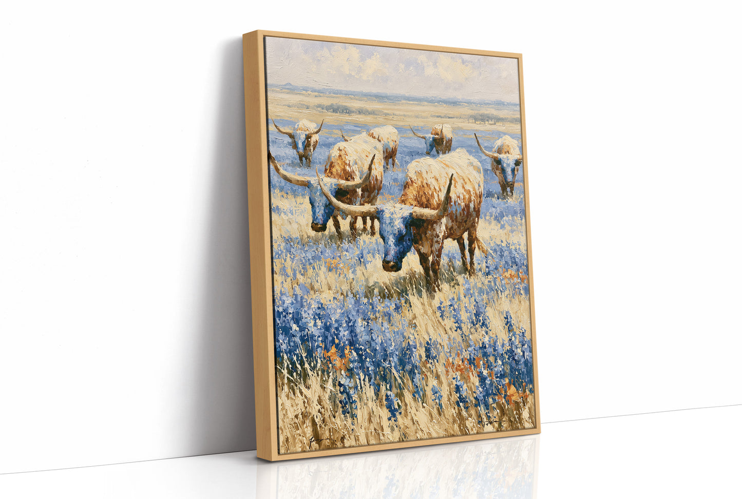 Longhorns in the Bluebonnets