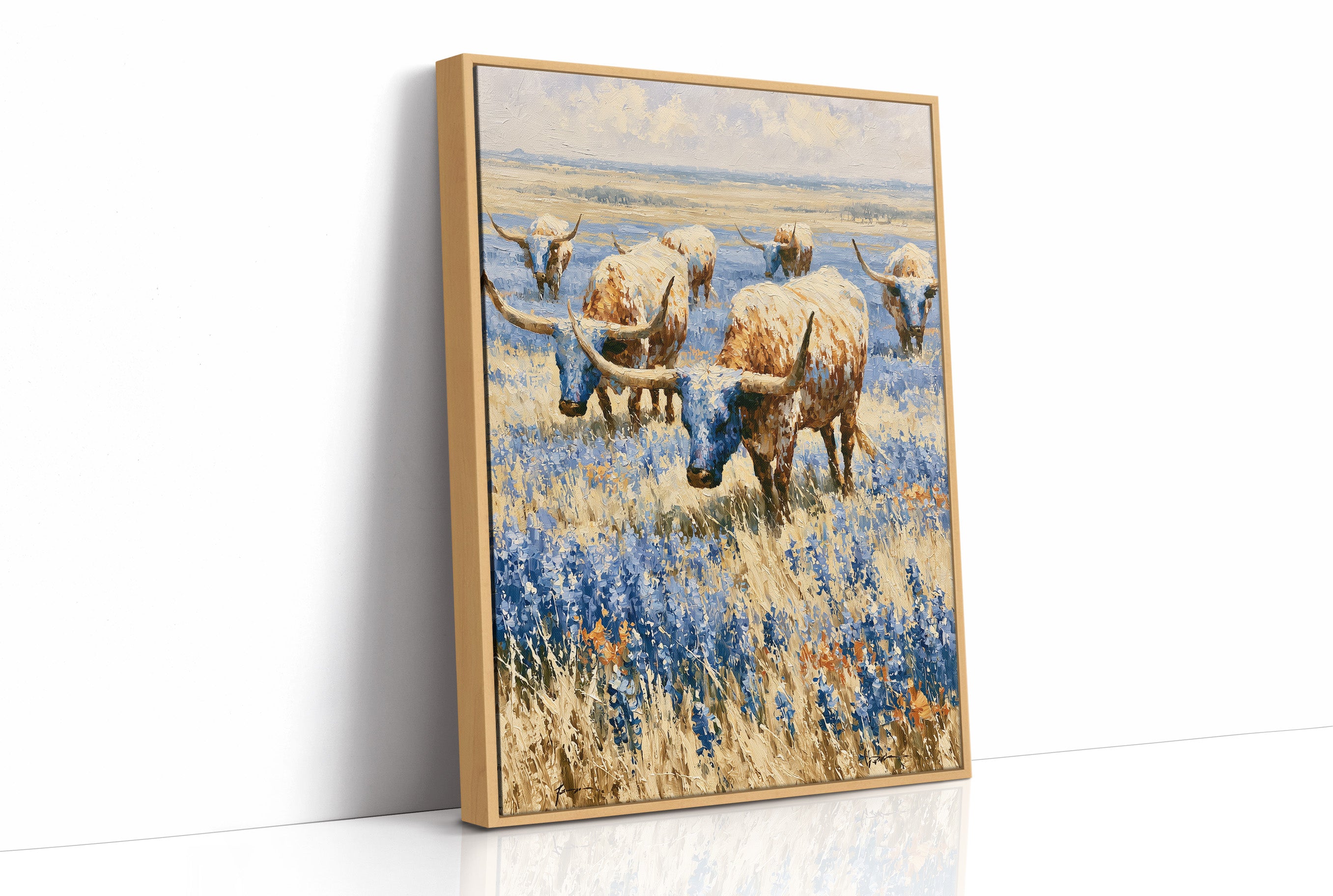 Longhorns in the Bluebonnets
