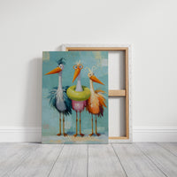 Feathered Trio's Whimsical Gathering