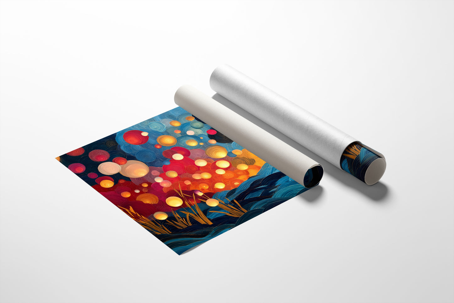 Fireflies Dance Above Midnight Waves